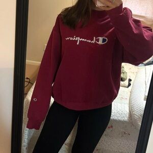 Champion Burgundy Crewneck Sweatshirt